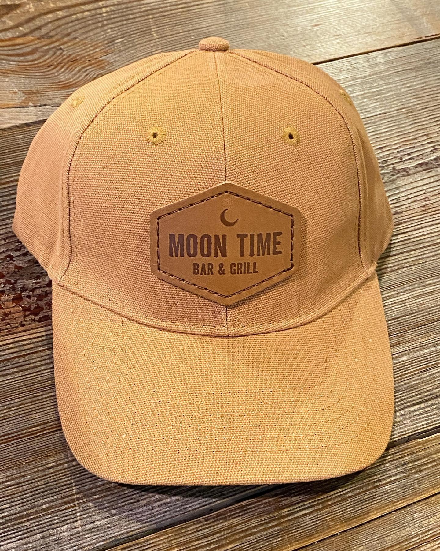 Moon Time Bar & Grill Cotton Duck Hat with Leather Patch