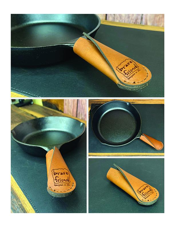 Leather Handle Covers for cast Iron Pans